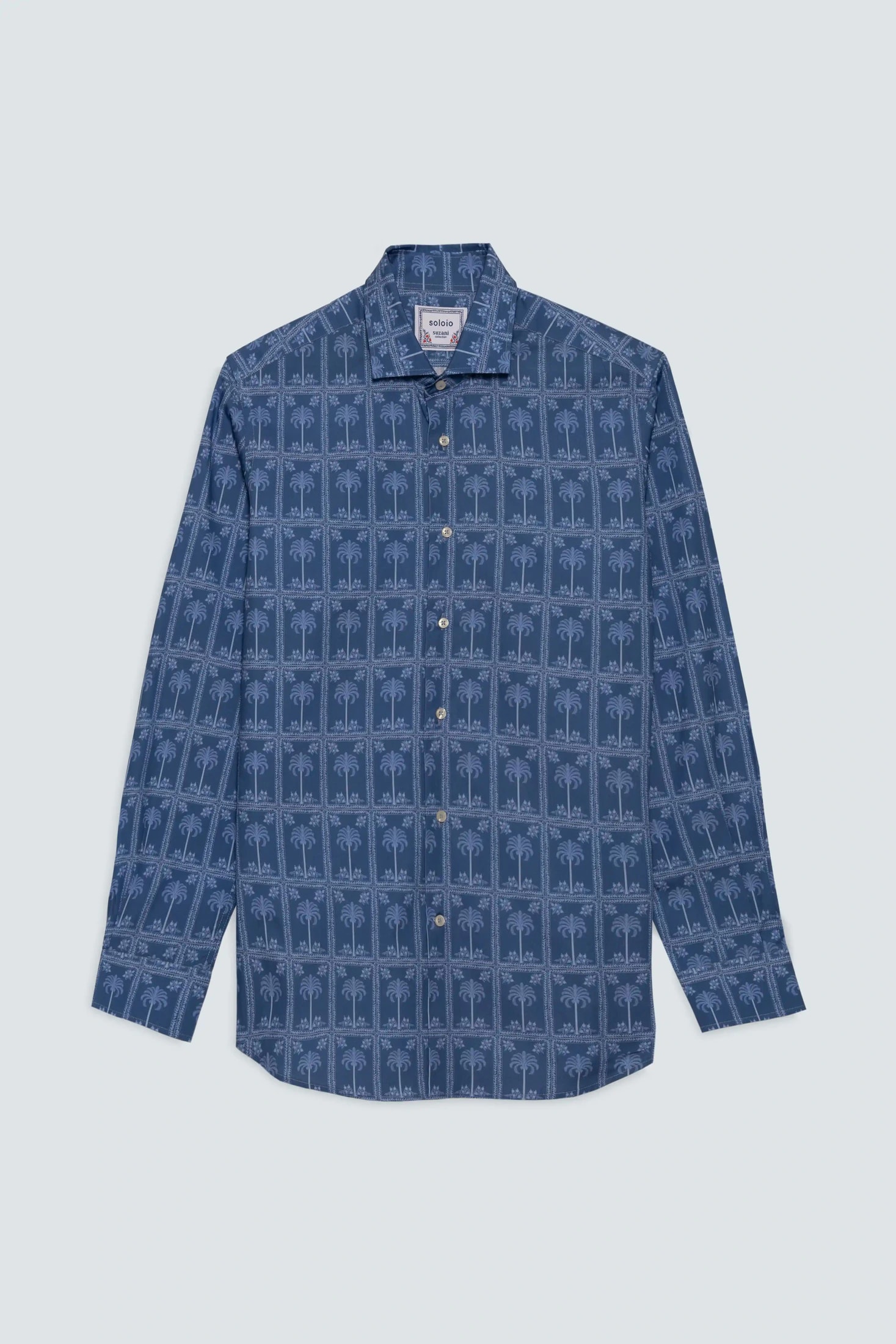 Men's cotton shirt navy nurata - imagen 1