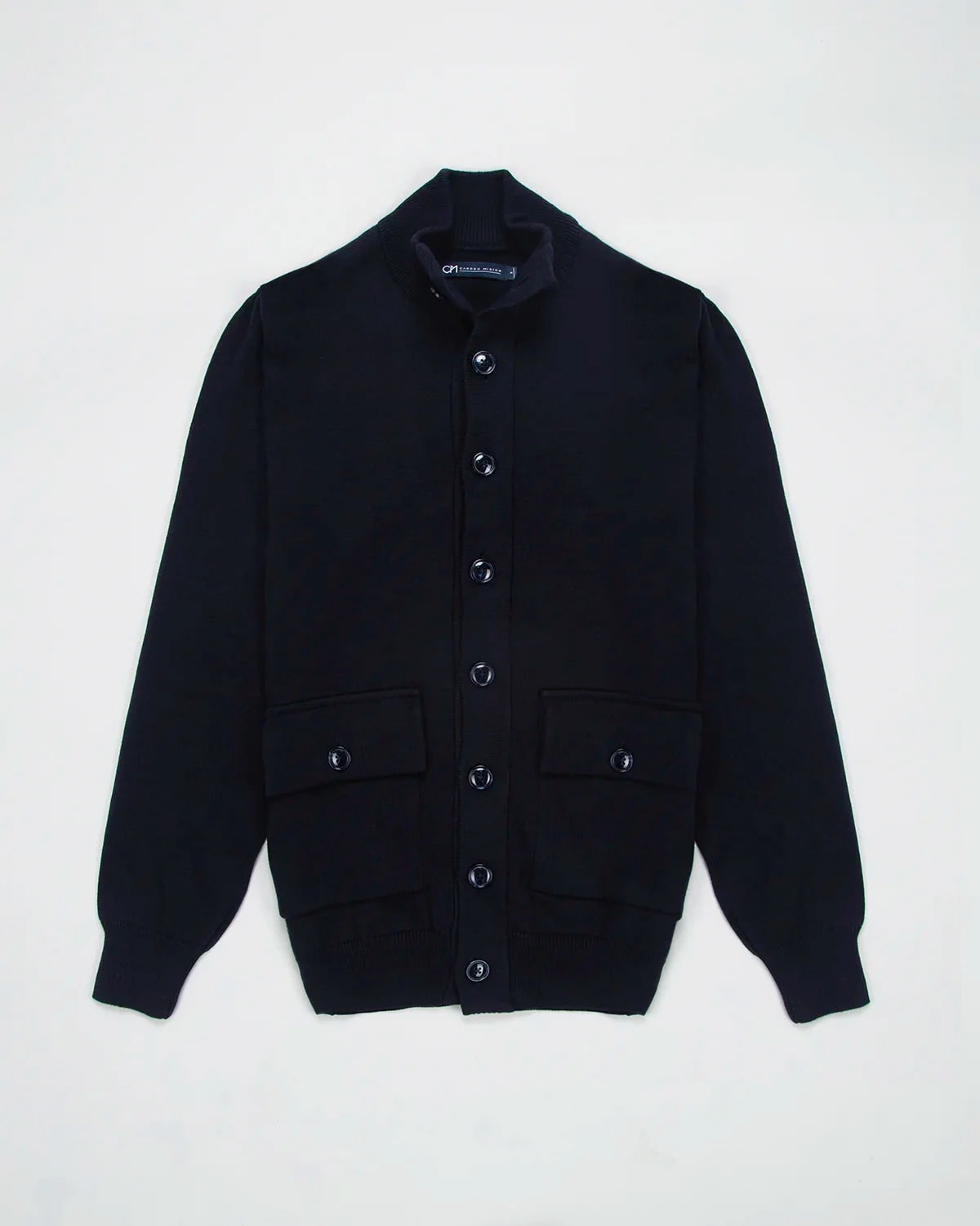 Chaqueta Punto Botón Algodón Azul Oscuro - imagen 1