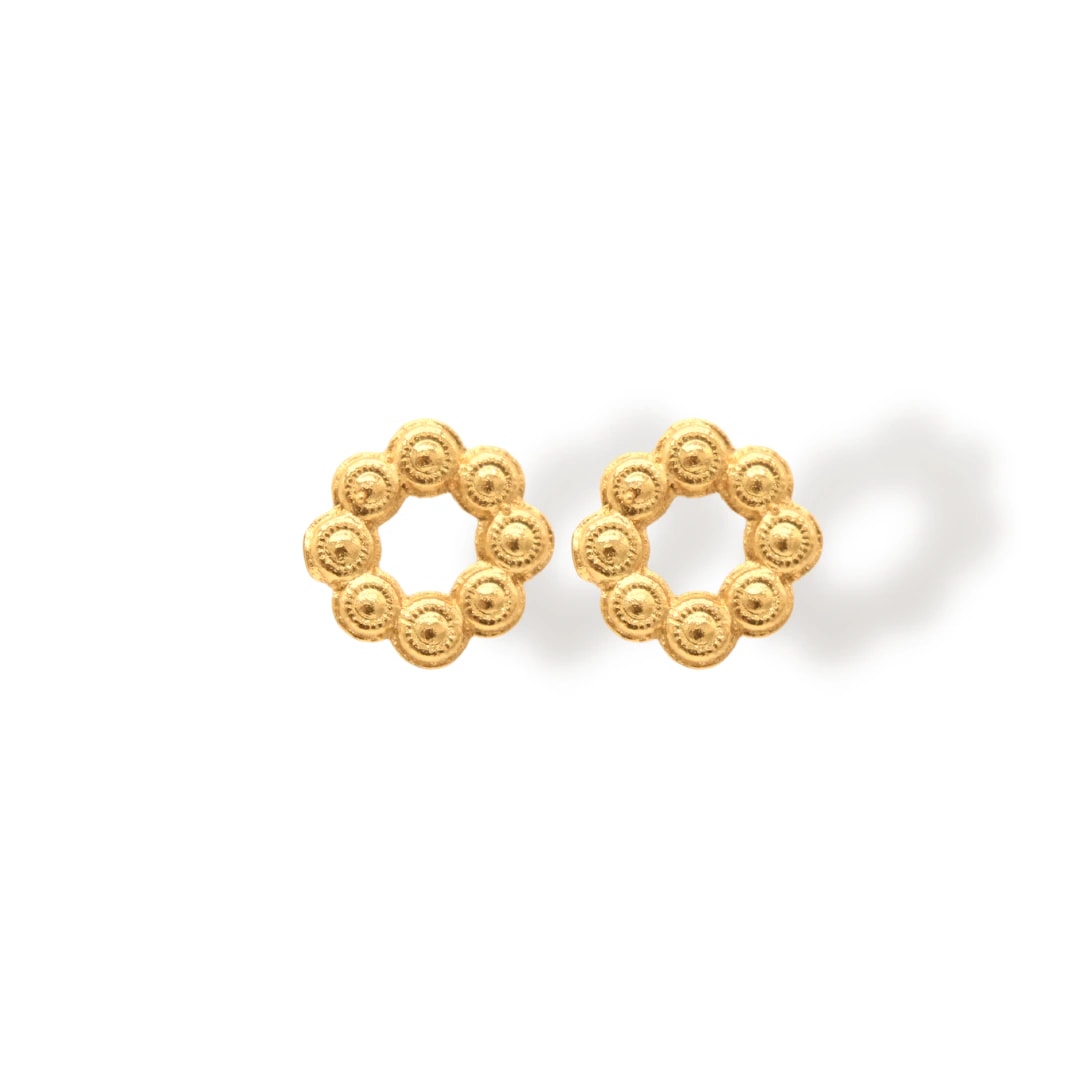 Aretes pequeños de coronas circulares - imagen 1