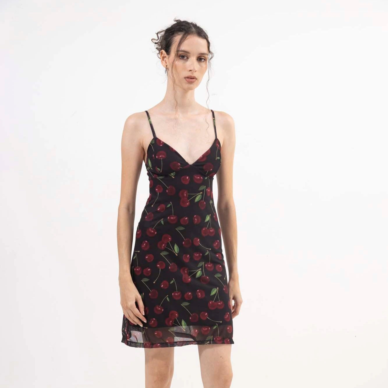 CHERRY MESH DRESS - imagen 1