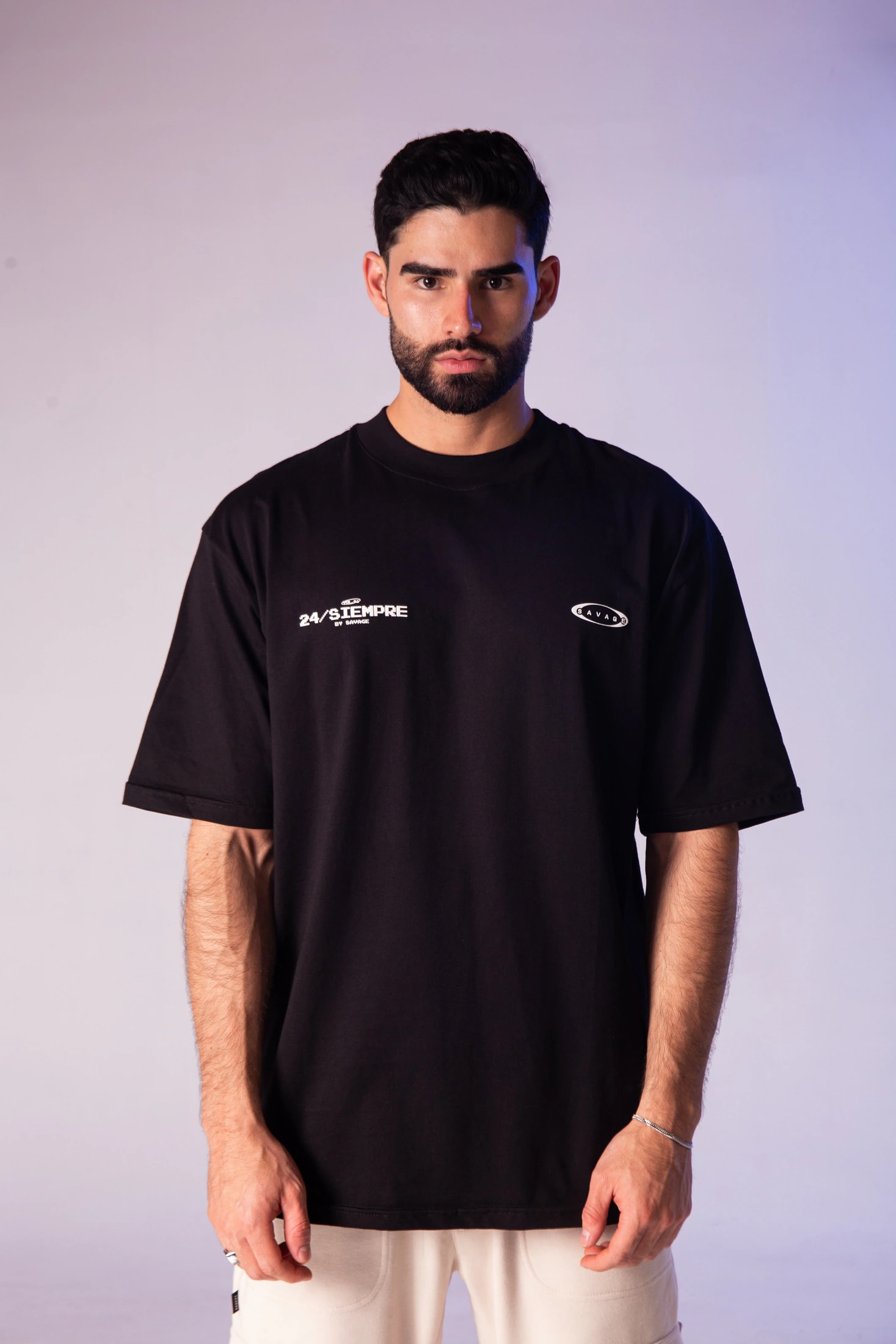 T Shirt Oversize Negra By savage   24/siempre Ref. 14277 - imagen 1