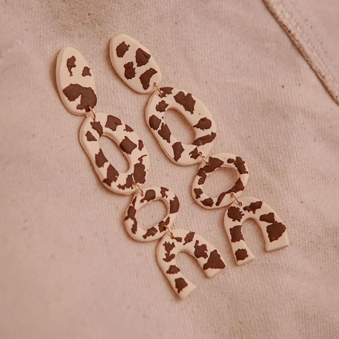 Aretes Anni Cow Print - imagen 1