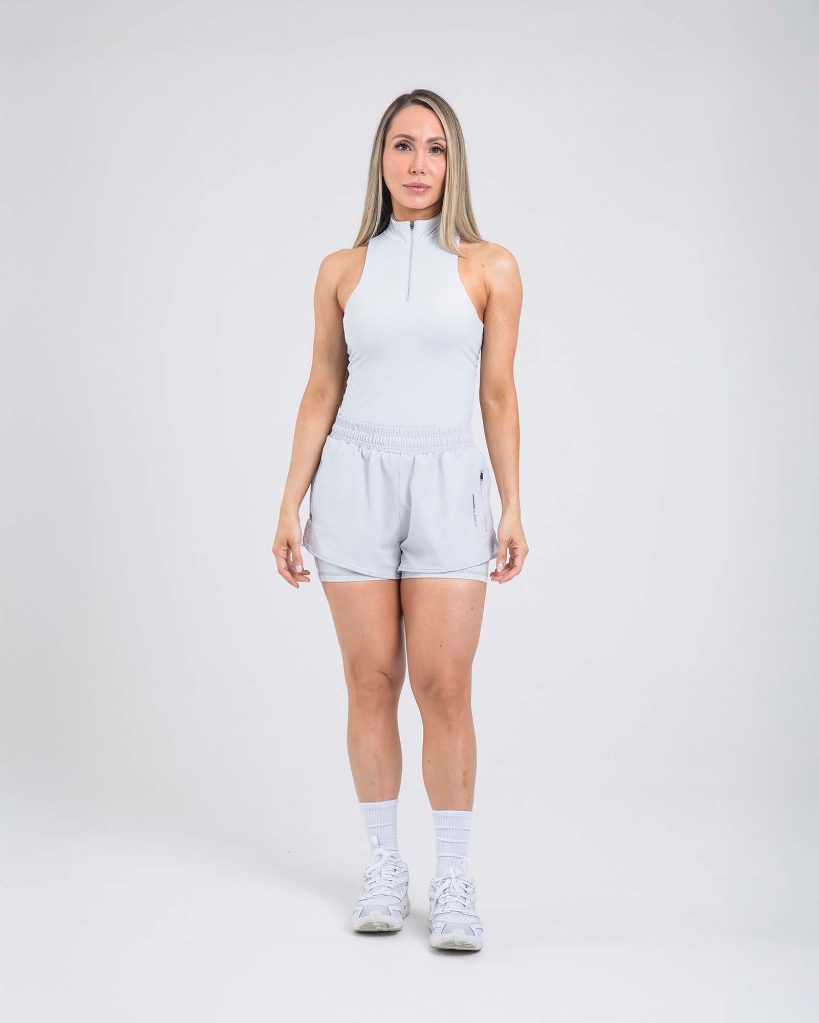 Short running trail dual gris cloud outdoor FIBER - imagen 1