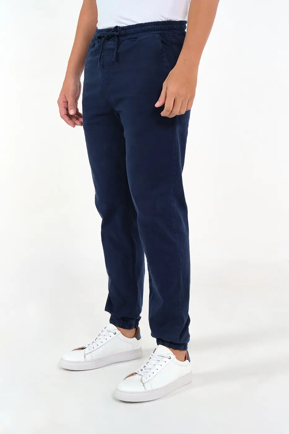 Pantalón Jogger Slim Fit Mezcla Algodón Azul Oscuro - imagen 1