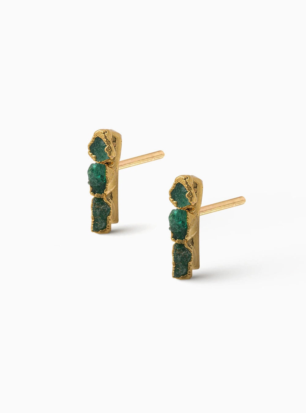 Aretes 3 Stone Studs Small - imagen 1