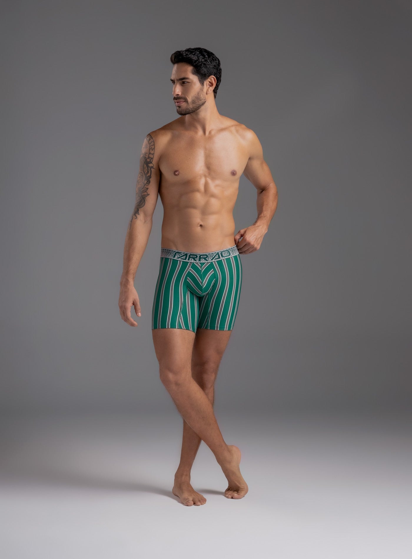 BOXER LARGO MICROFIBRA RAYAS - imagen 1