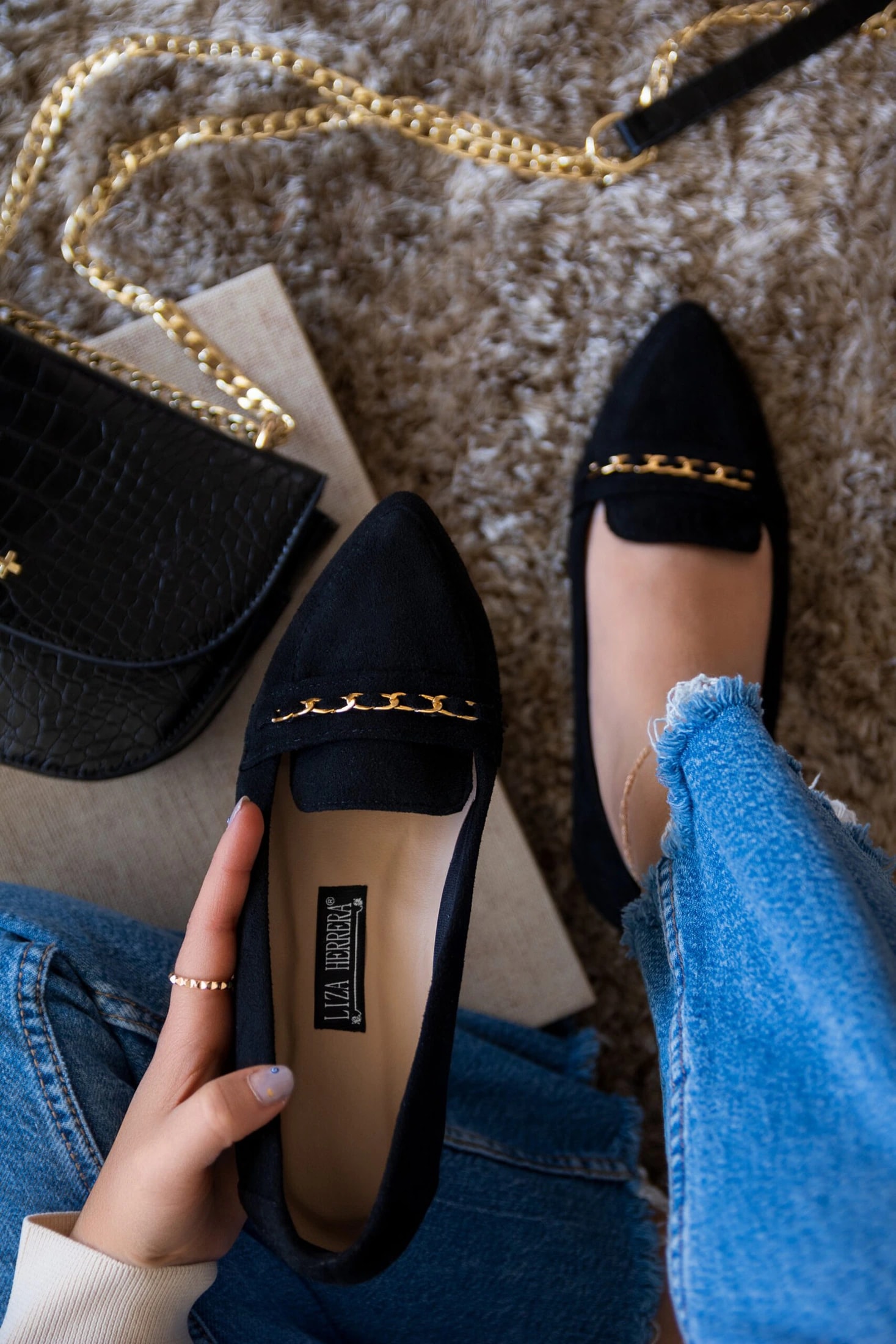 Flats gamuza negra - imagen 1