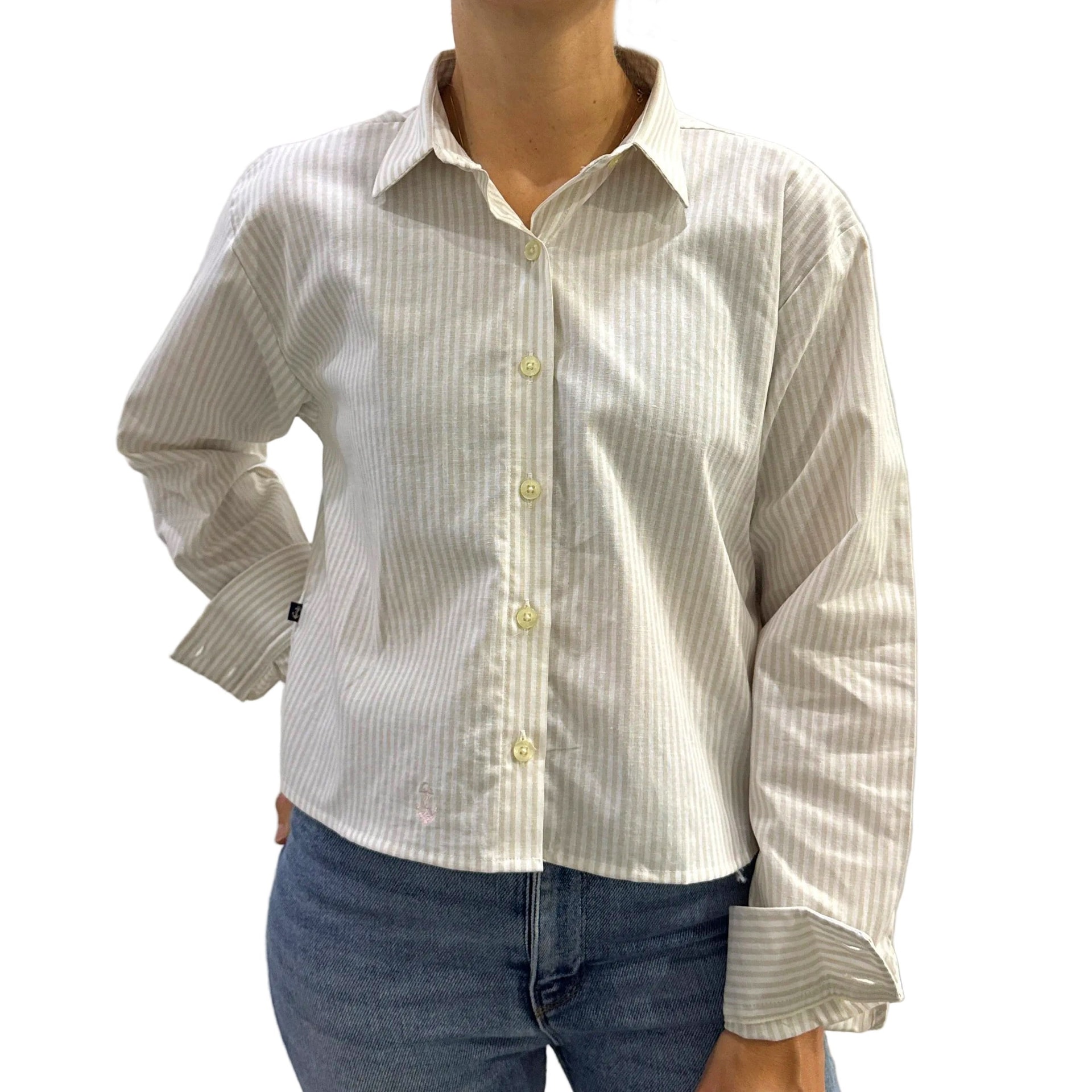 Blusa Rayas Beige - imagen 1