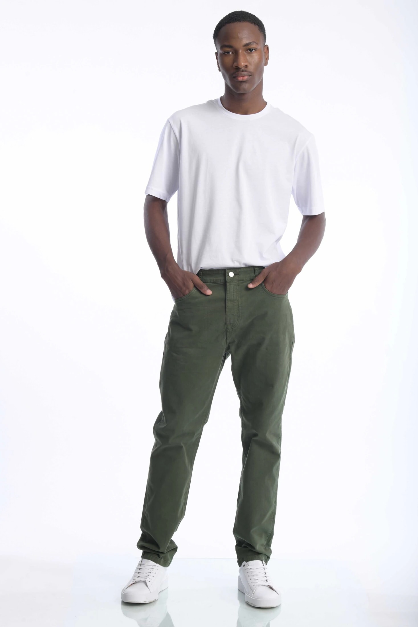 Pantalón Classic Dril 5 Bolsillos Verde Militar - imagen 1