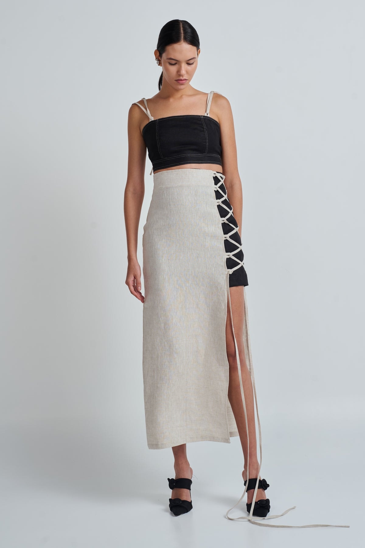 OLINDA SKIRT NATURAL - imagen 1