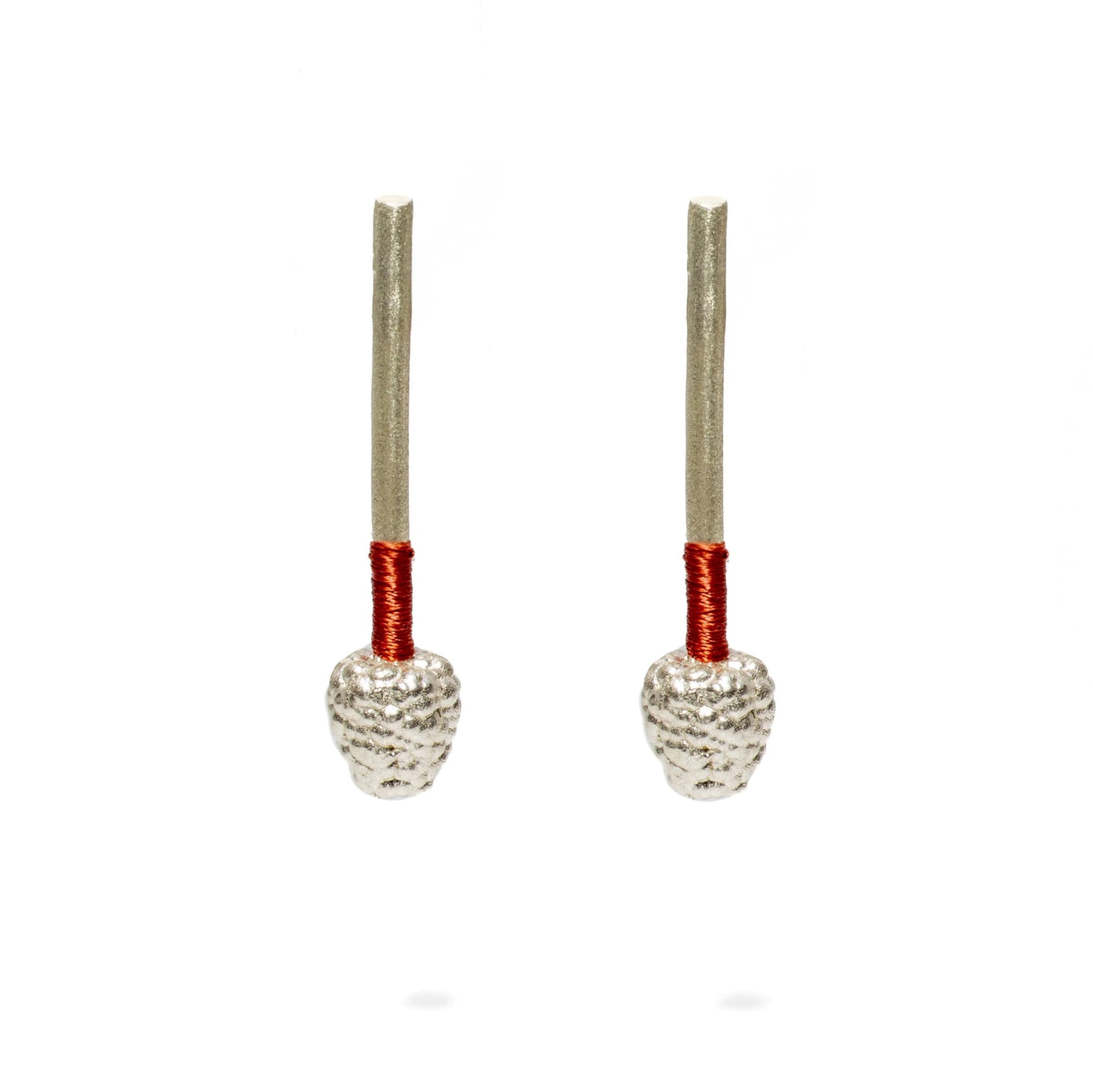 Blackberry Cane Earring Silver - imagen 1