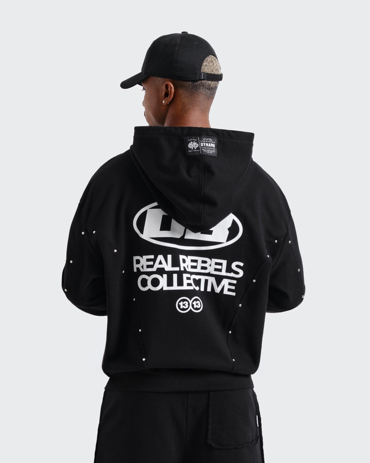 Hoodie Negro Oversize Real Rebels - imagen 1