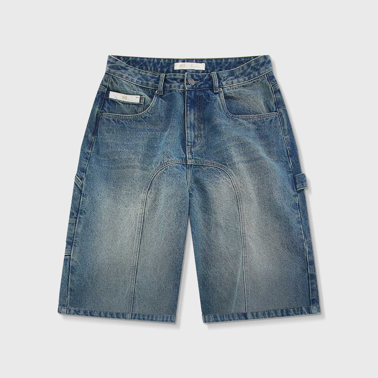 Slashed Denim Jorts - Blue - imagen 1