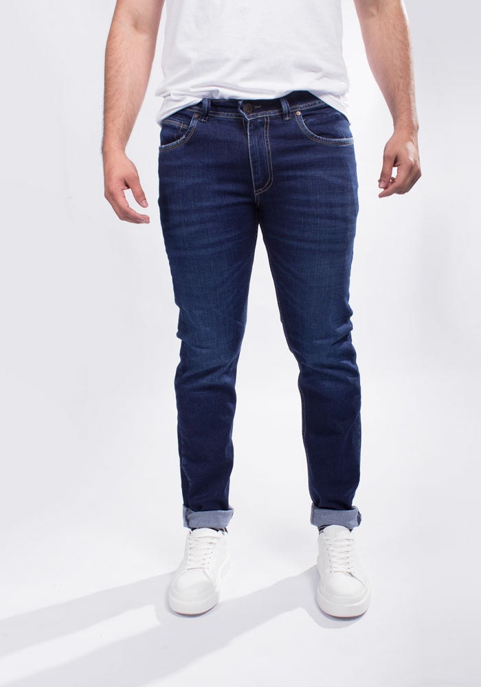 Jeans Moda Hombre Azul Thunder - imagen 1