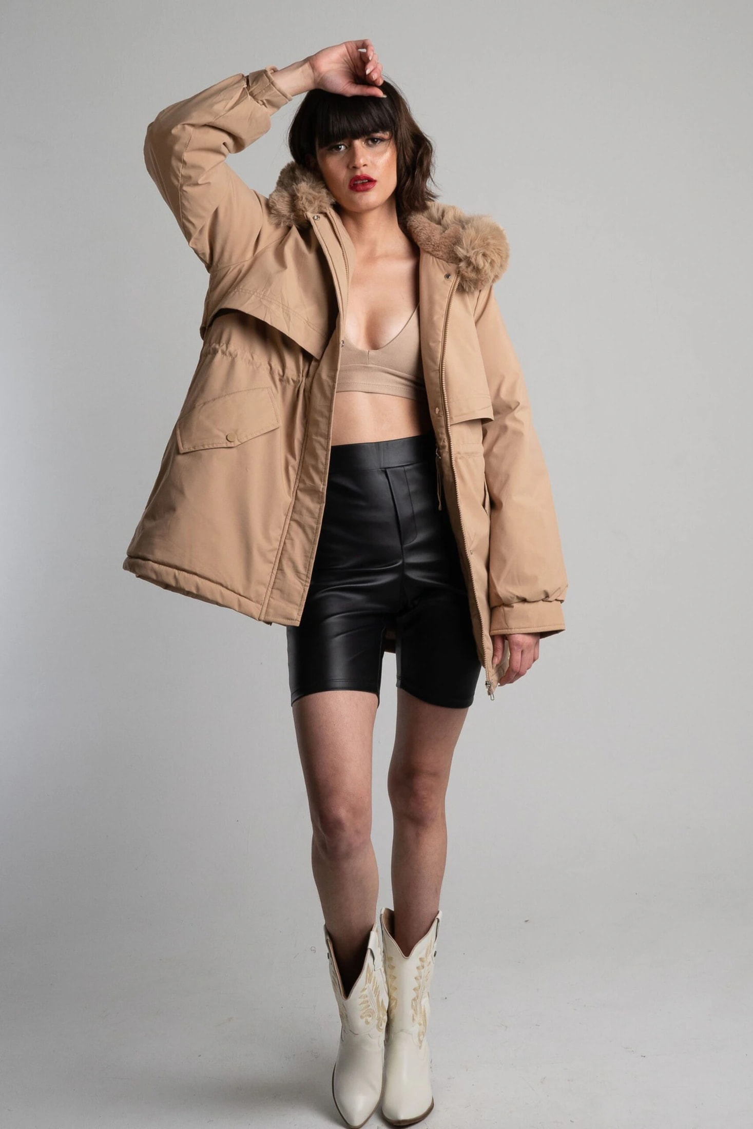 Chaqueta Parka Beige - imagen 1