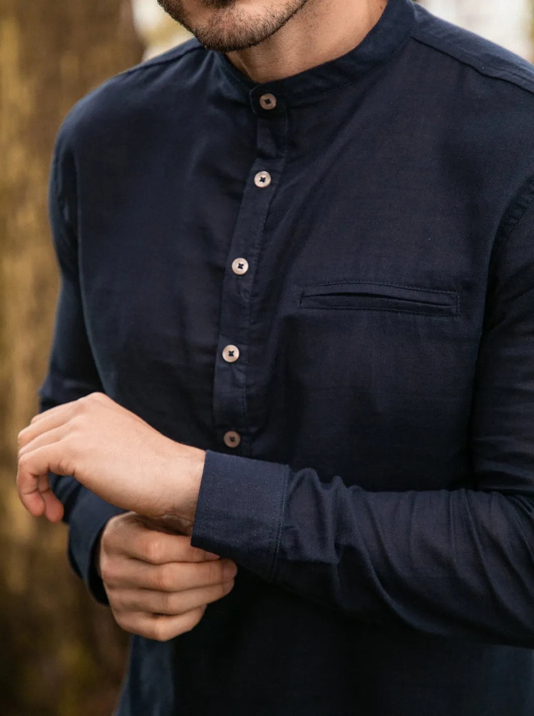 CAMISA BOHEMIA LINO ALGODÓN - imagen 1