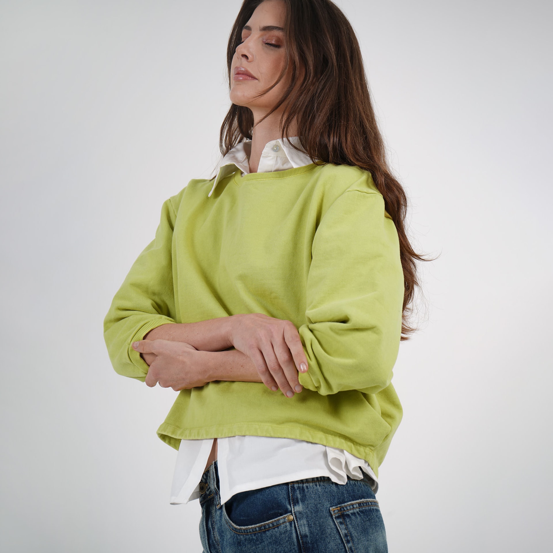 Buzo sudadera cuello redondo manga 3/4 - imagen 1