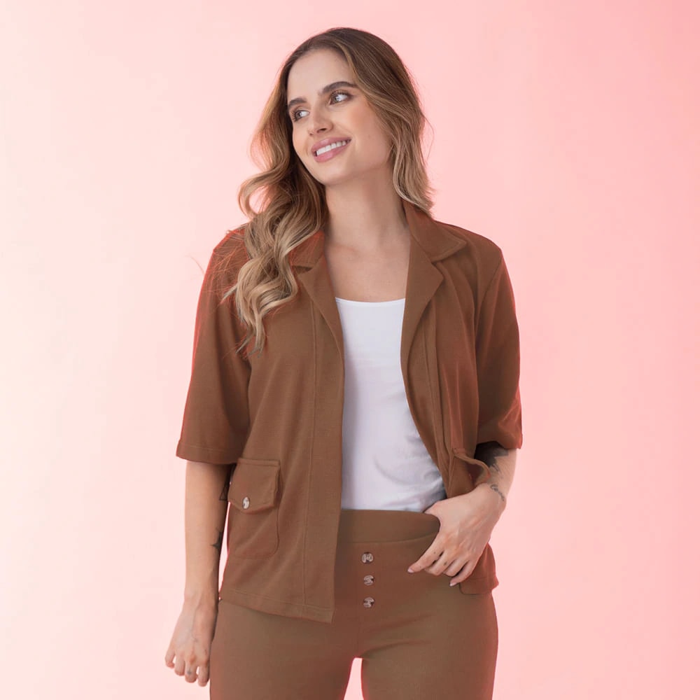 Chaqueta Manga Corta Verde Militar - imagen 1