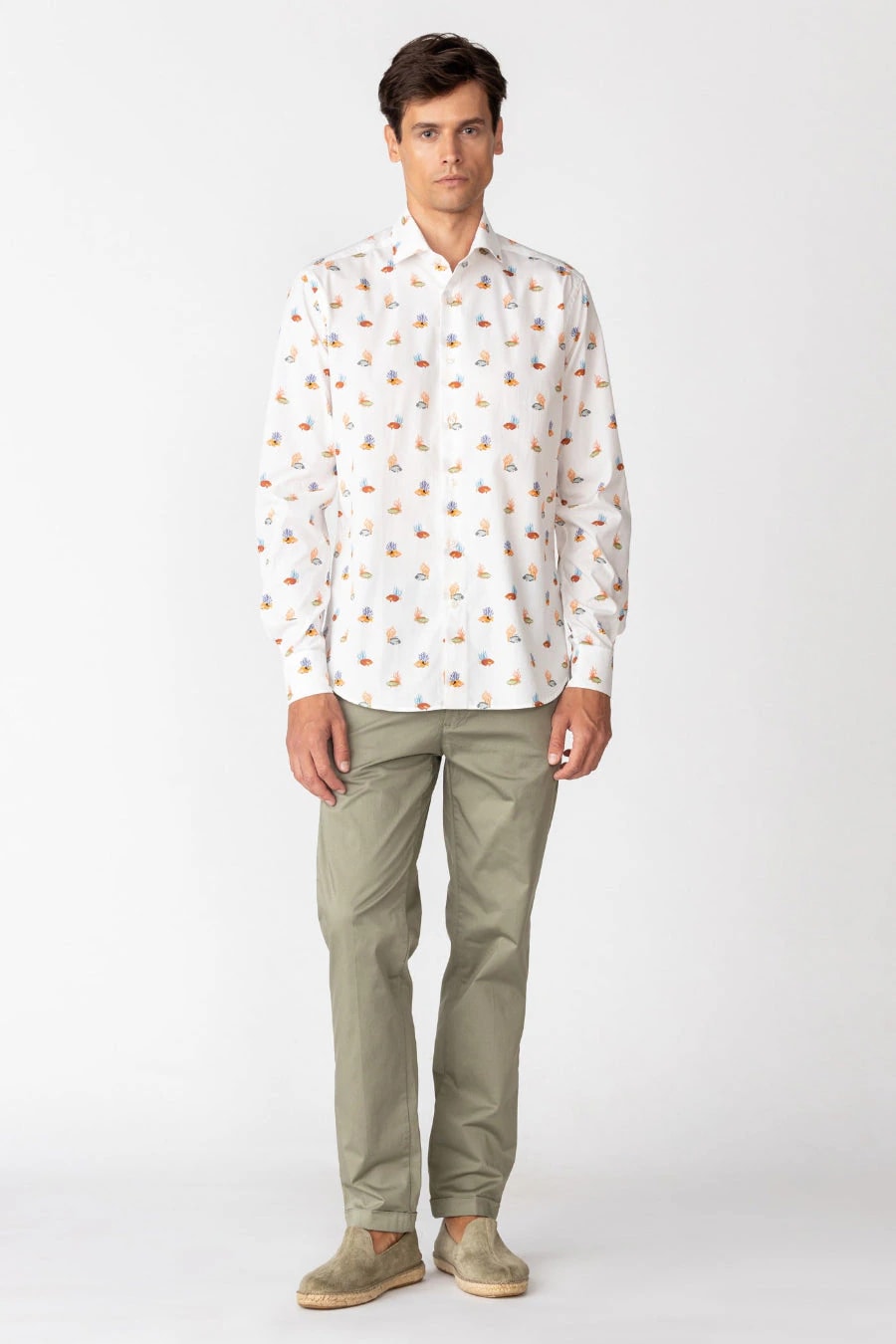 Men's cotton shirt white vanicoro - imagen 1