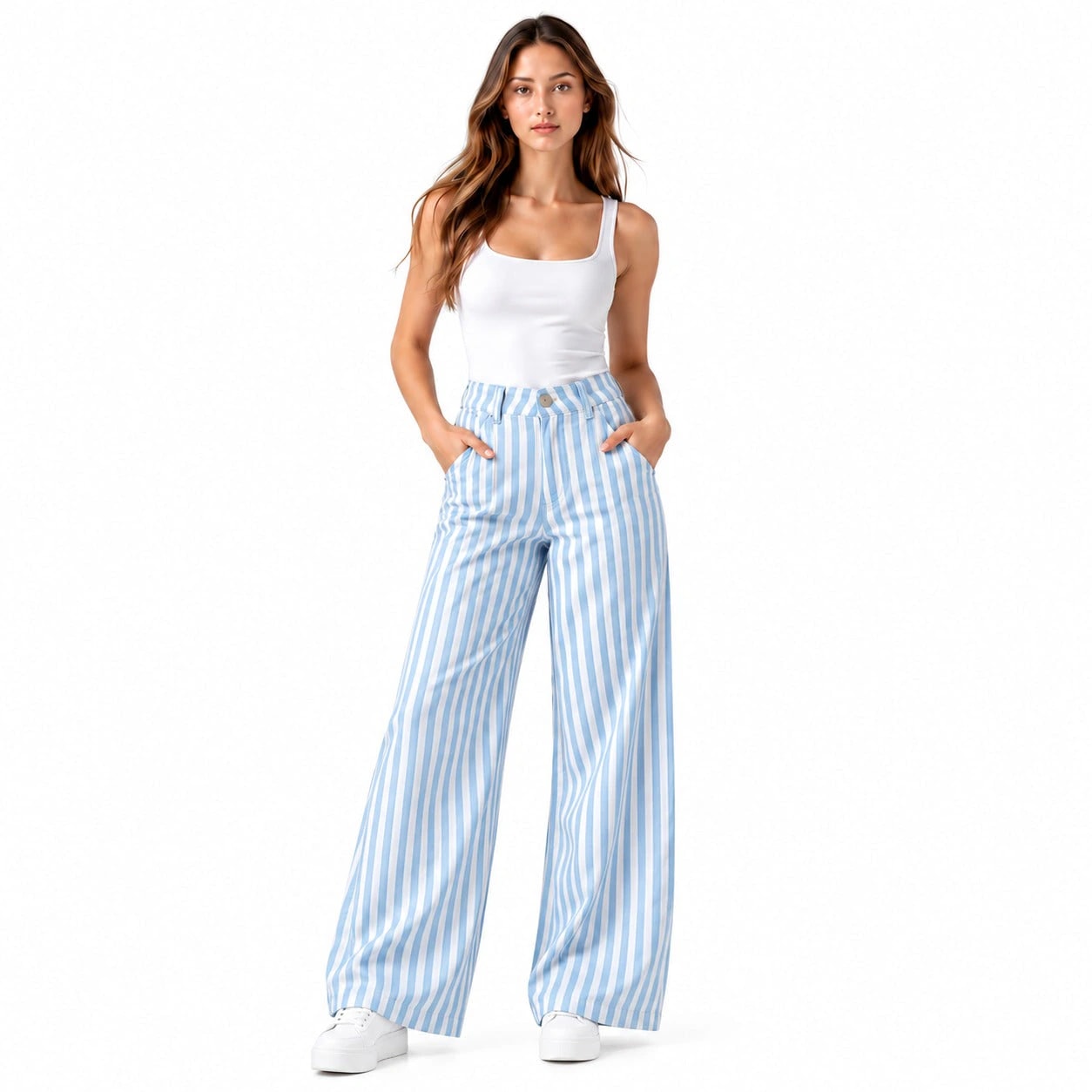 Pantalón Wide Leg Azul Ax-3213 Premium - imagen 1