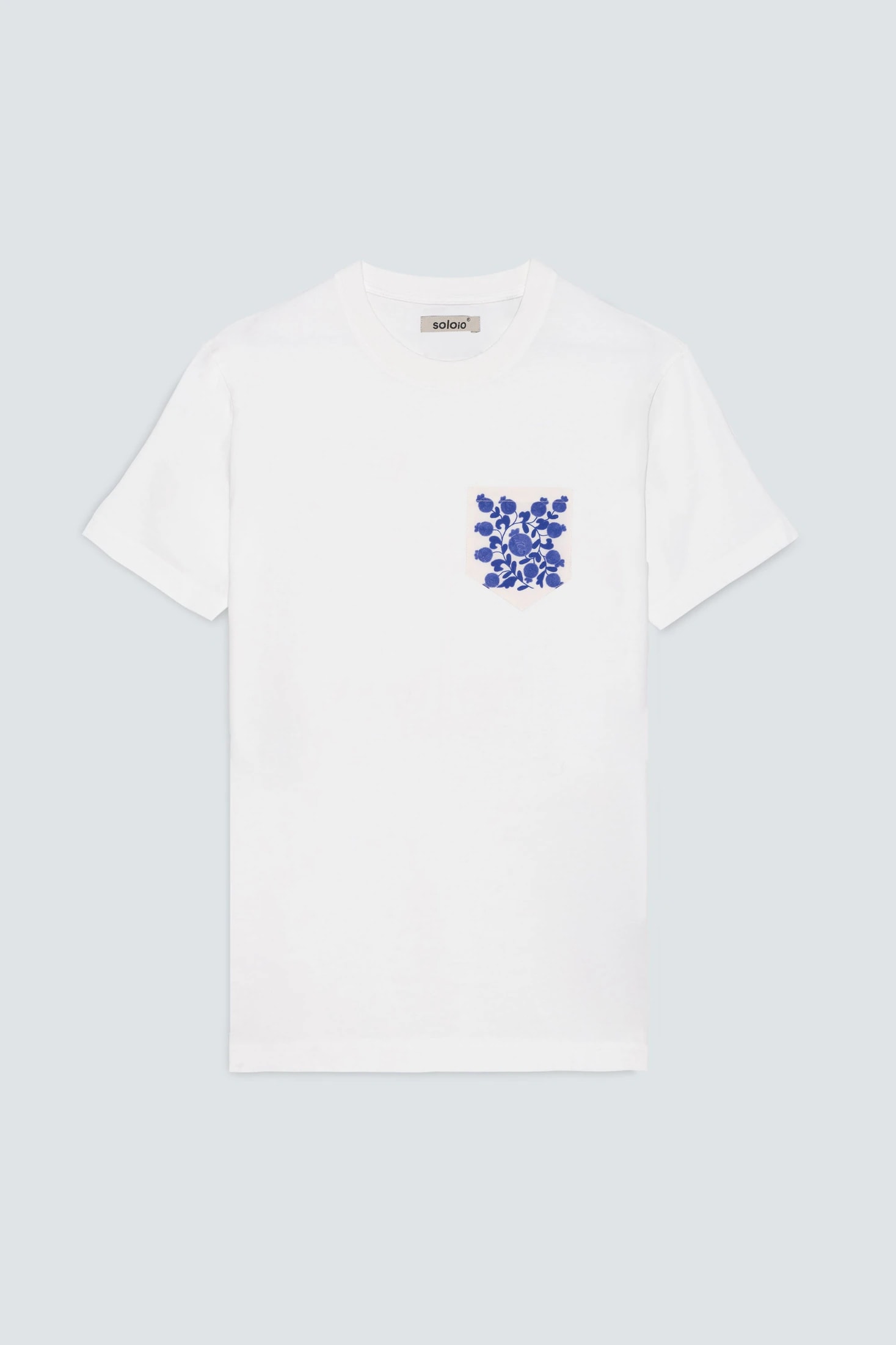 Men's cotton t-shirt white suzani - imagen 1