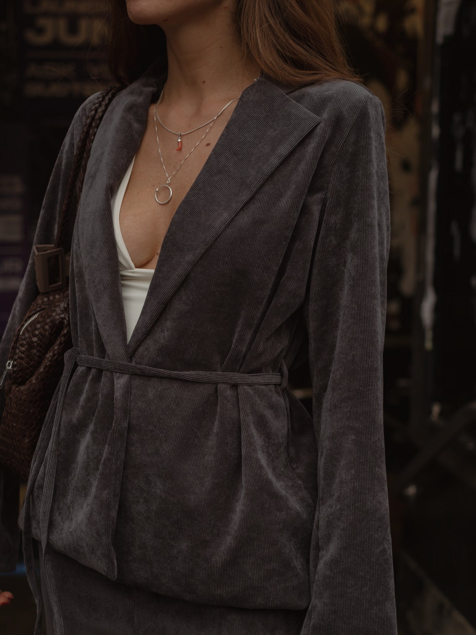 CORD BLAZER - DEEP BROWN - imagen 1