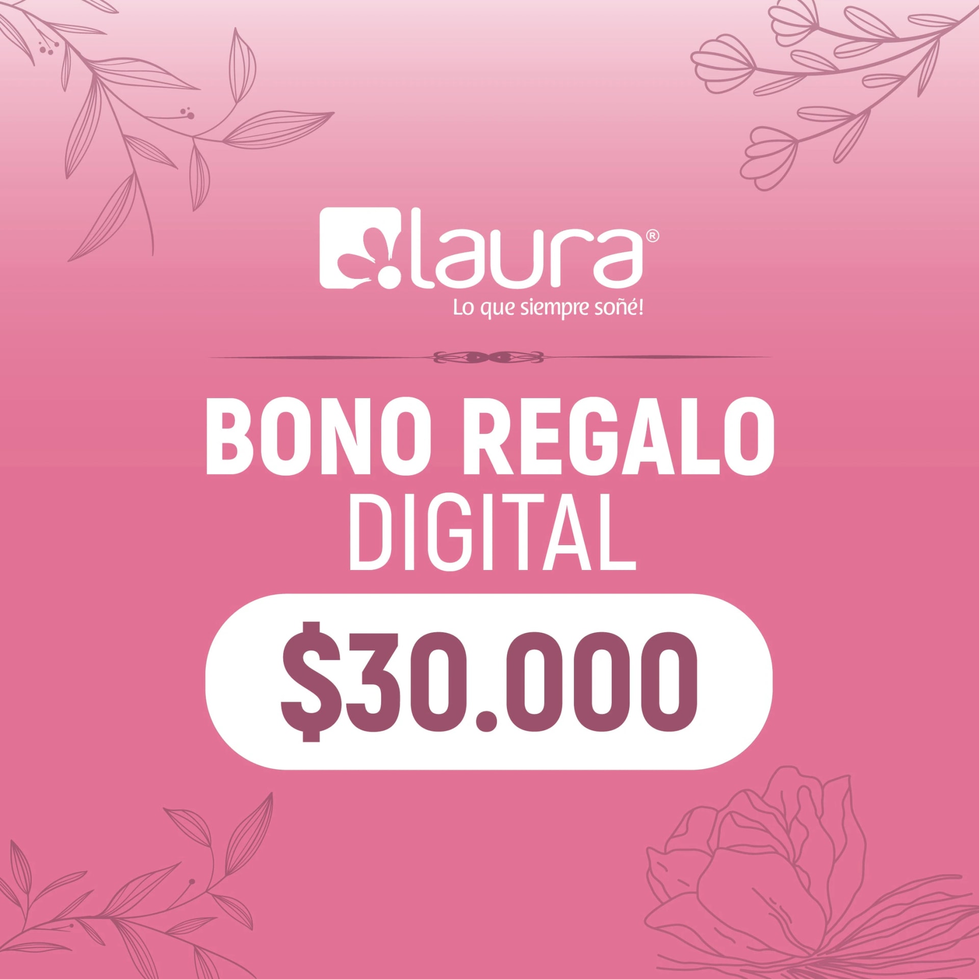BONO DE REGALO DIGITAL $30.000 - imagen 1