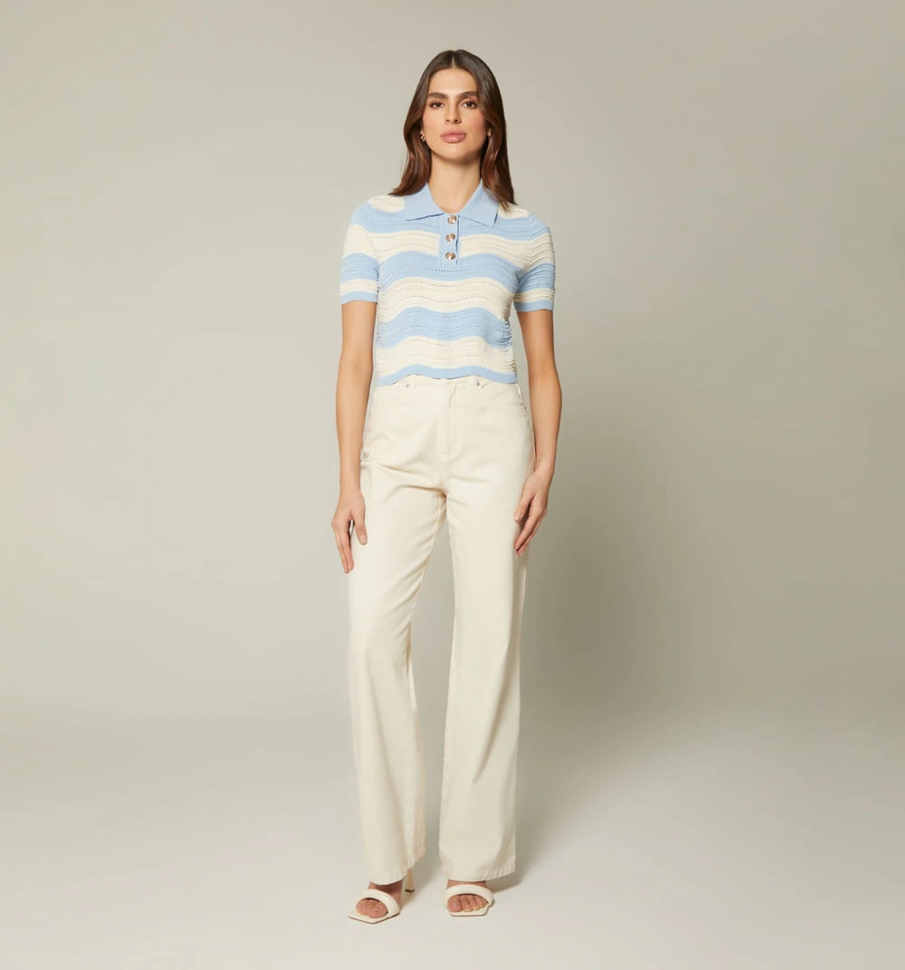 Blusa boxi tipo polo - imagen 1