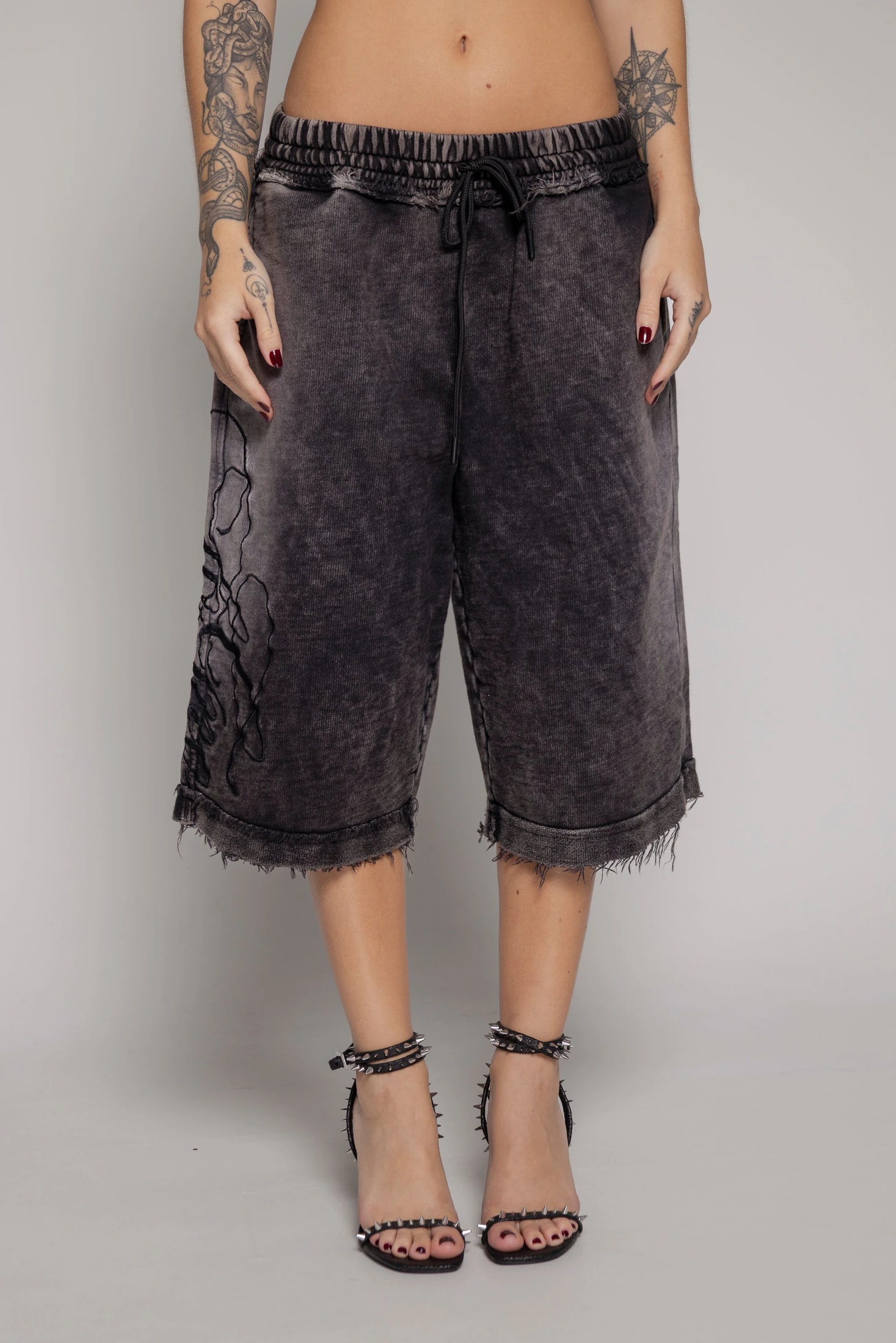 Bermuda/Jorts Remainder Dama Sogno-Stone - imagen 1