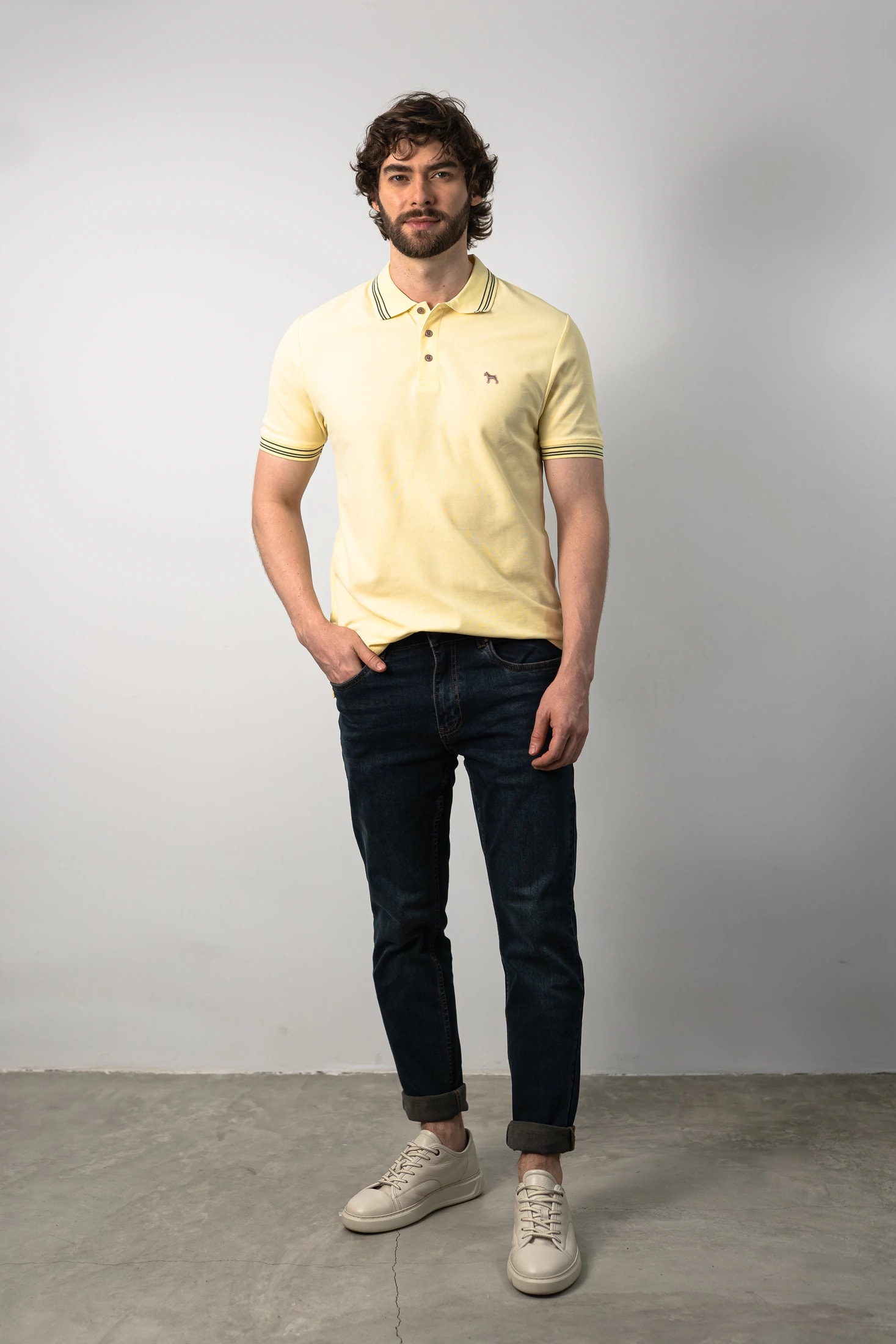 Polo Básica Amarillo Pastel - imagen 1