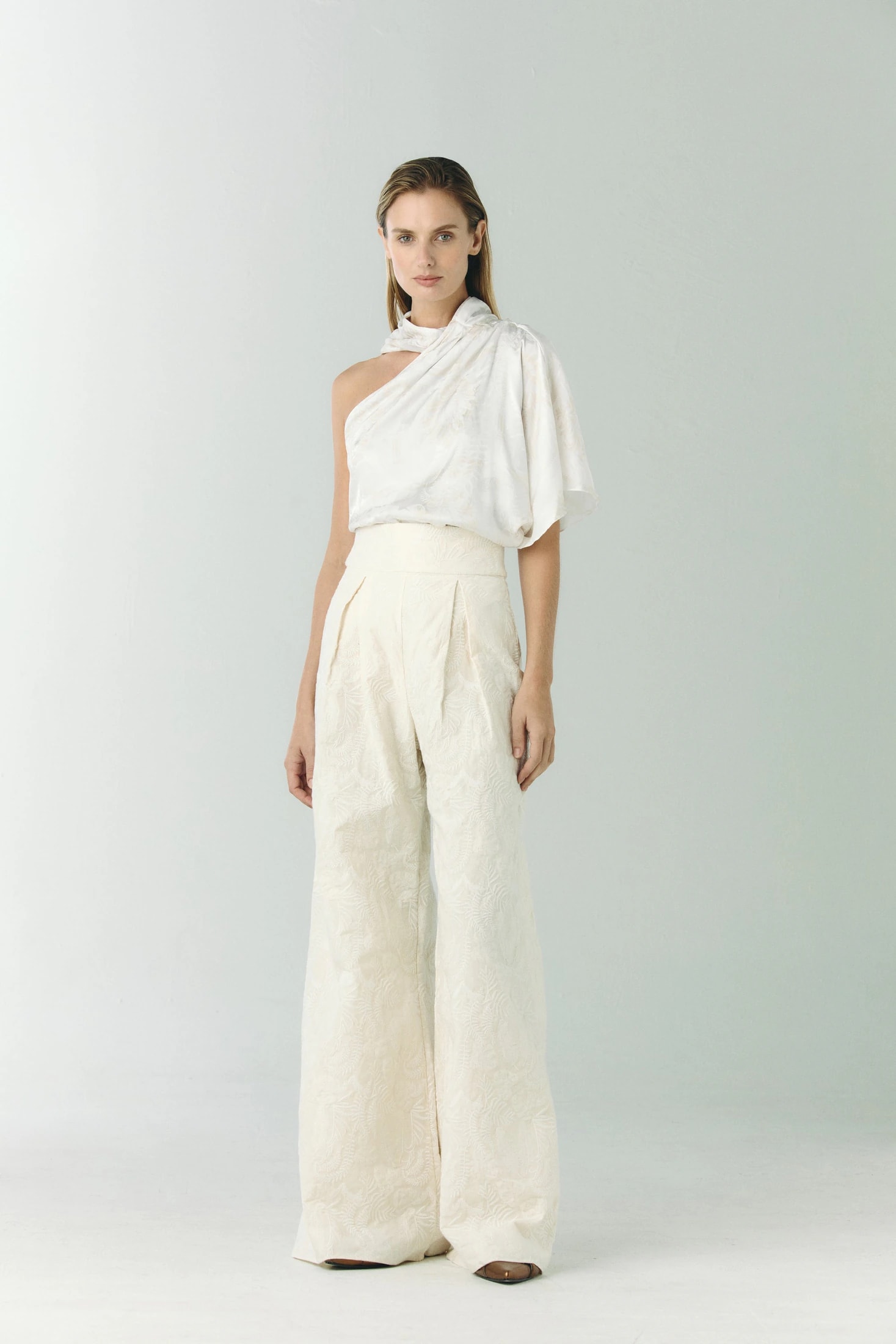 Fiol Canvas Embroidered Pants / Ecru - imagen 1
