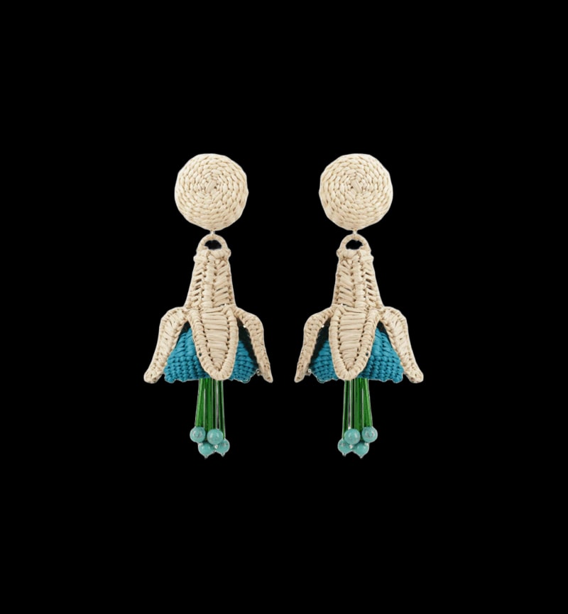 Aretes Fuchsia Azul - imagen 1