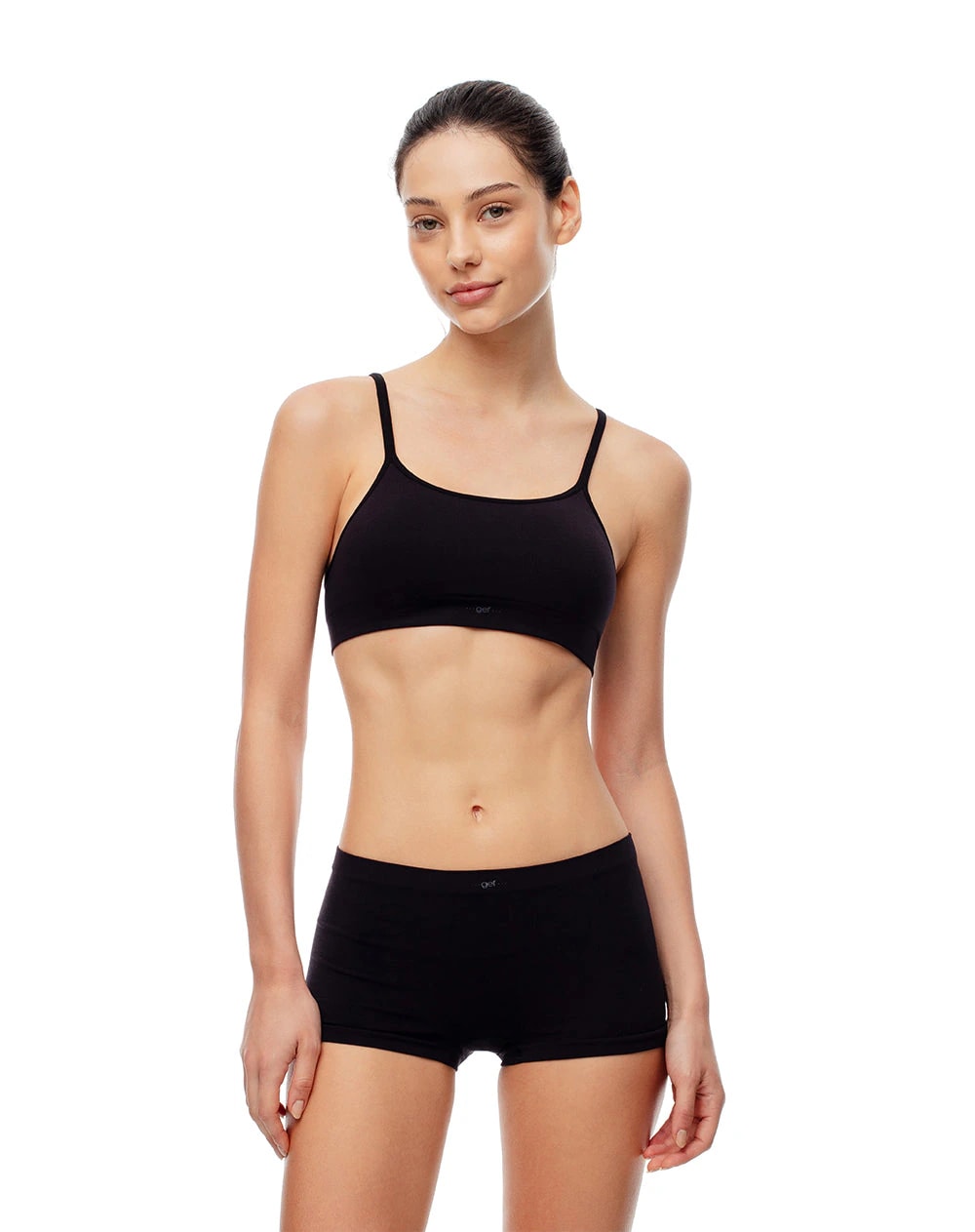 Panty cachetero seamless tiro medio negro mujer - imagen 1