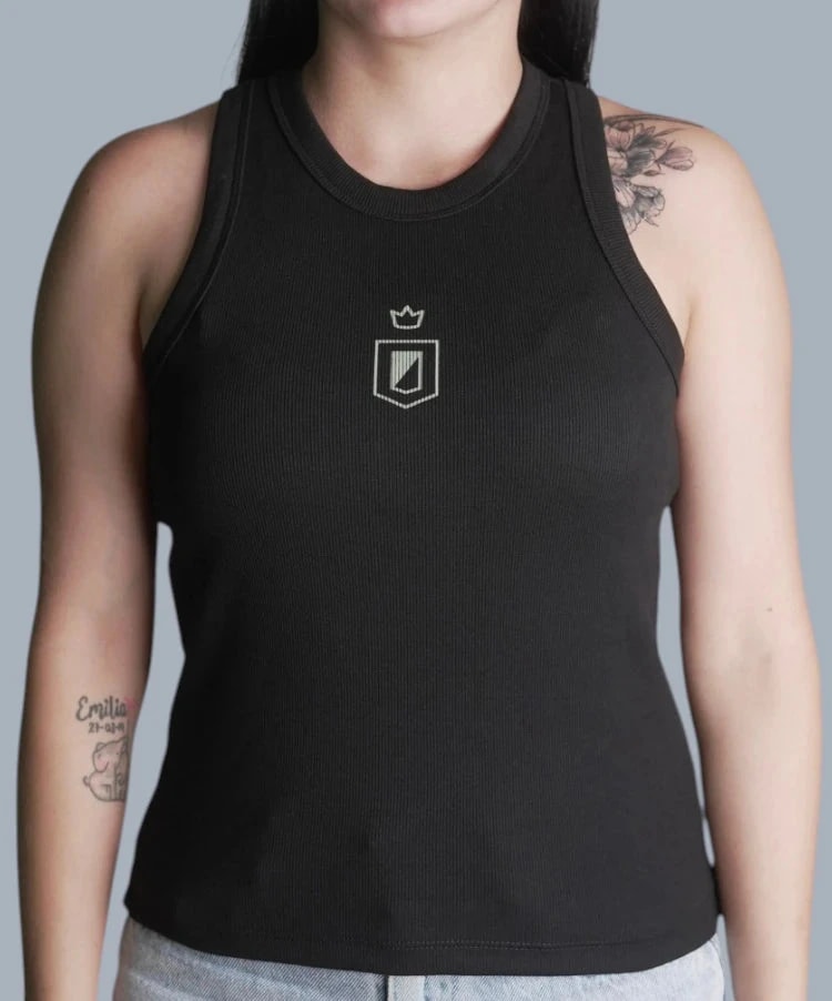 TANK TOP NEGRO ESCUDO AN MUJER - imagen 1