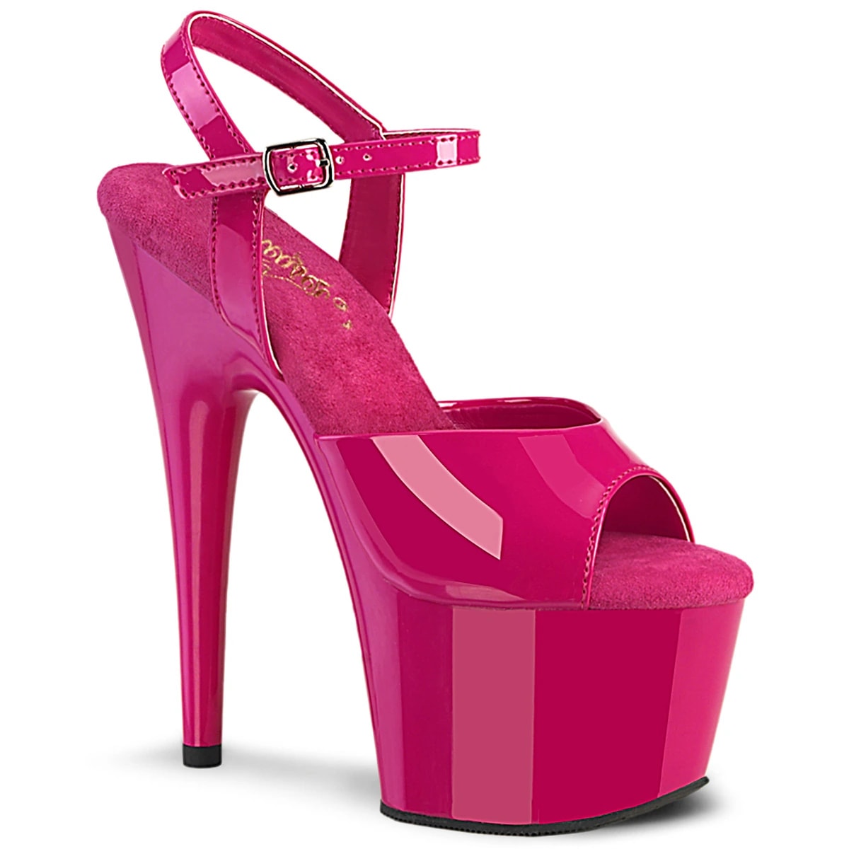 Sandalias Plataforma Fucsia Charol Tacón 18 cm - imagen 1