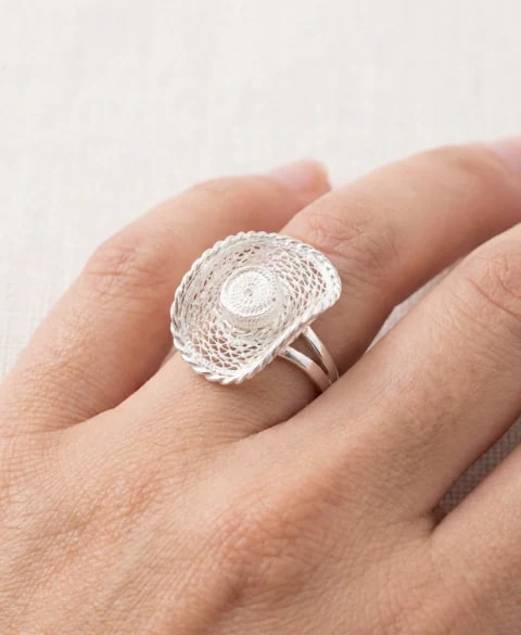 Pulsera Sombrero en plata ley 950 Filigrana - imagen 1