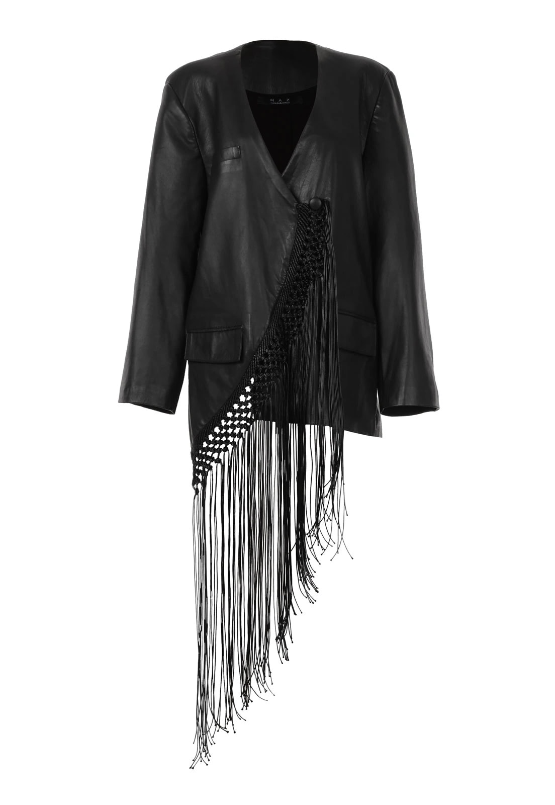 MACRAME LEATHER BLAZER - imagen 1