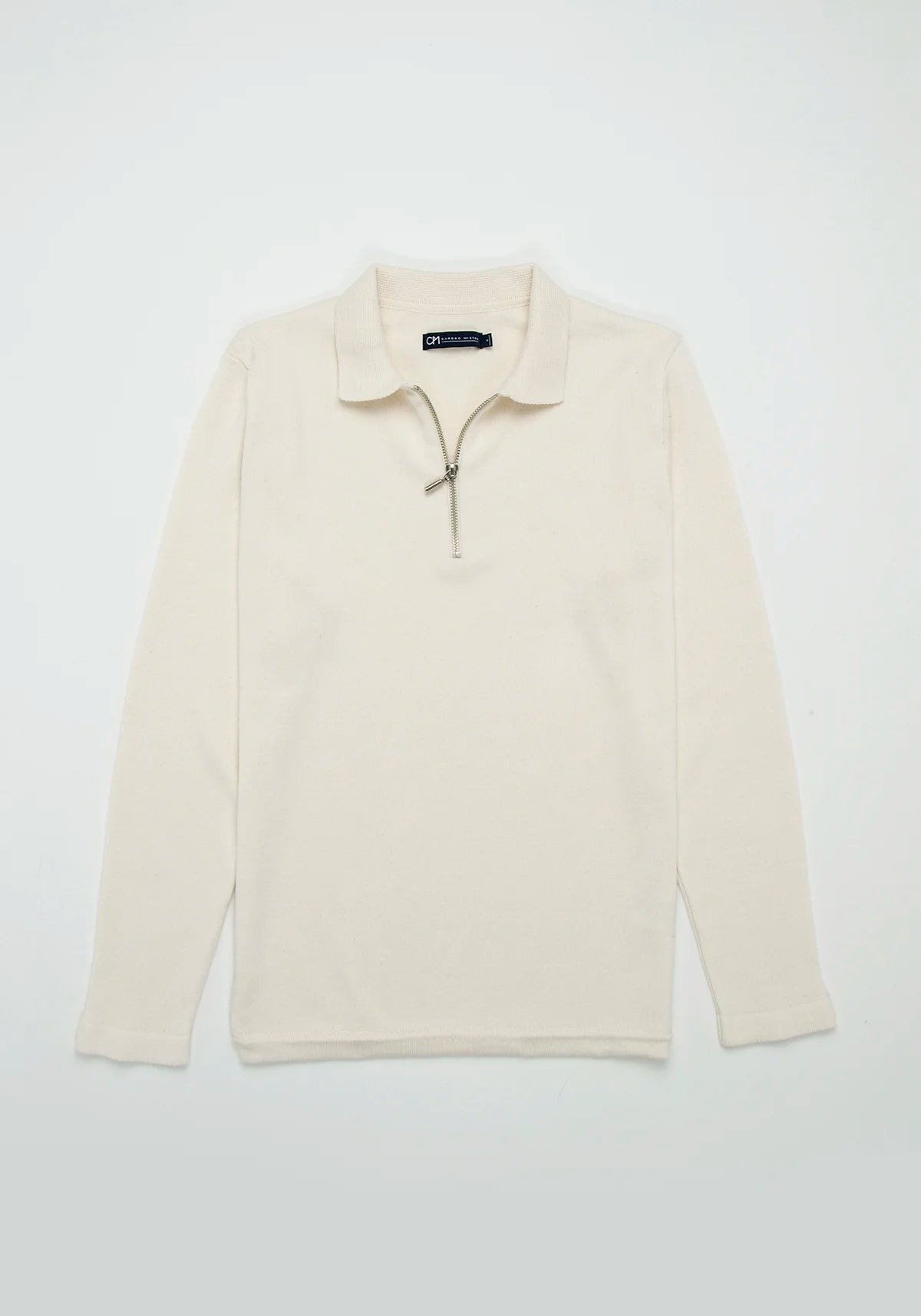 Saco Camisero Half Zip Algodón Crema - imagen 1