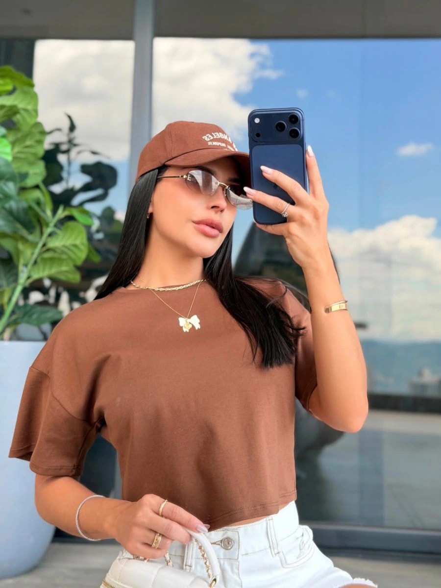 Camiseta básica Ada  mocca - imagen 1