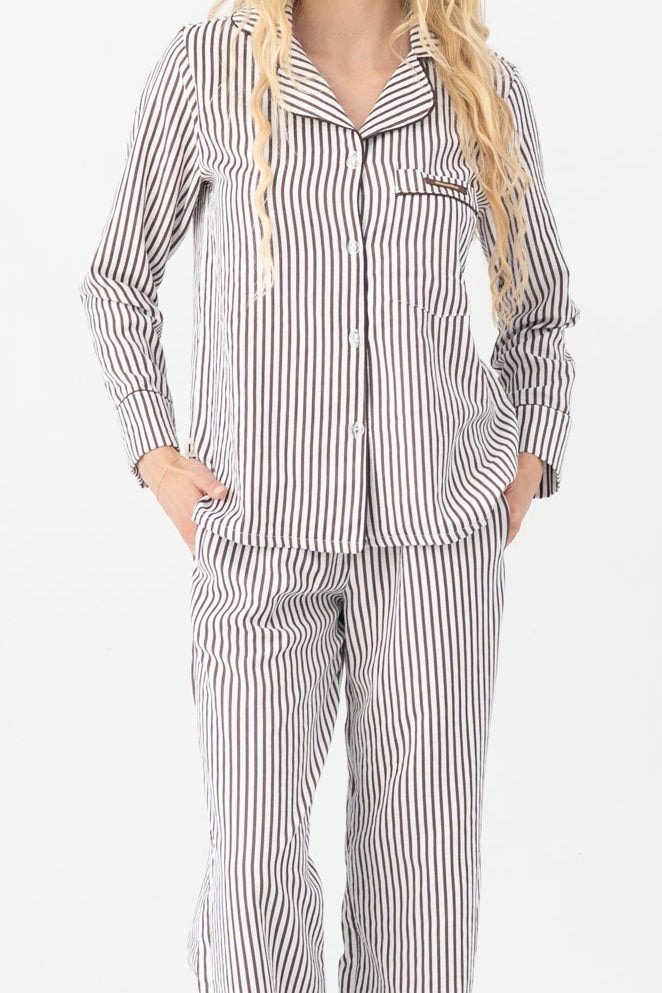 Set Pantalon Belice Espresso Stripe - imagen 1
