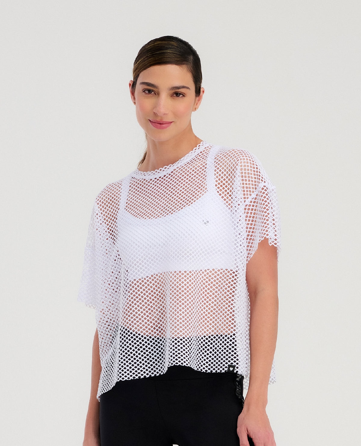 Camiseta Deportiva Cropped | Malla Transpirable | Silueta Holgada - imagen 1