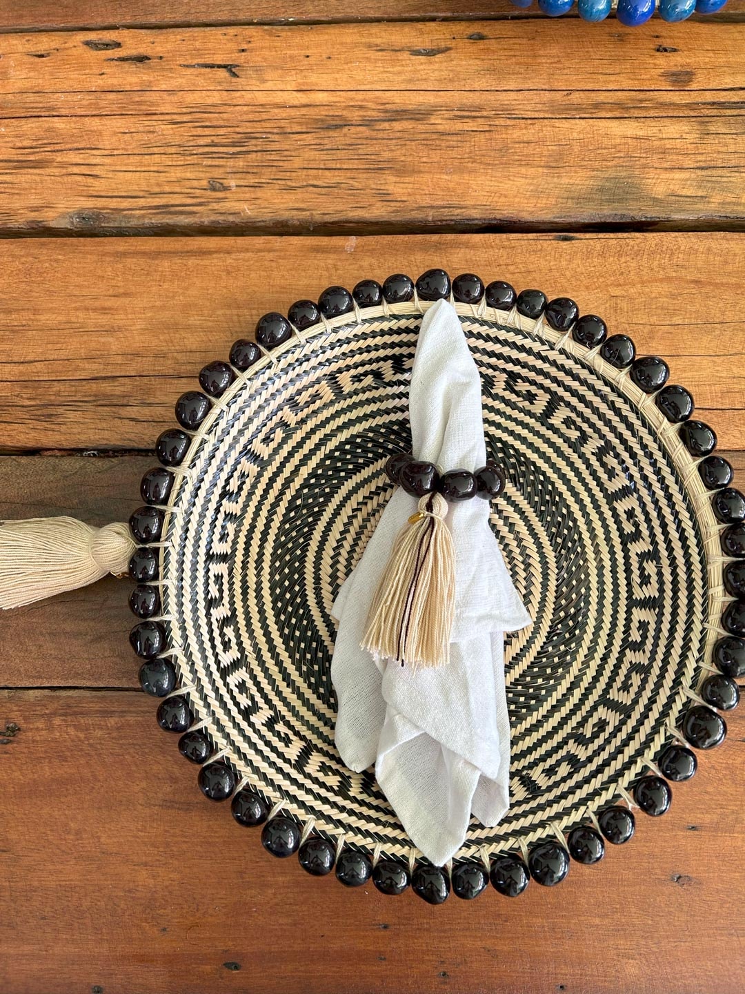 Set de 4 servilleteros de Taguas Negro - imagen 1