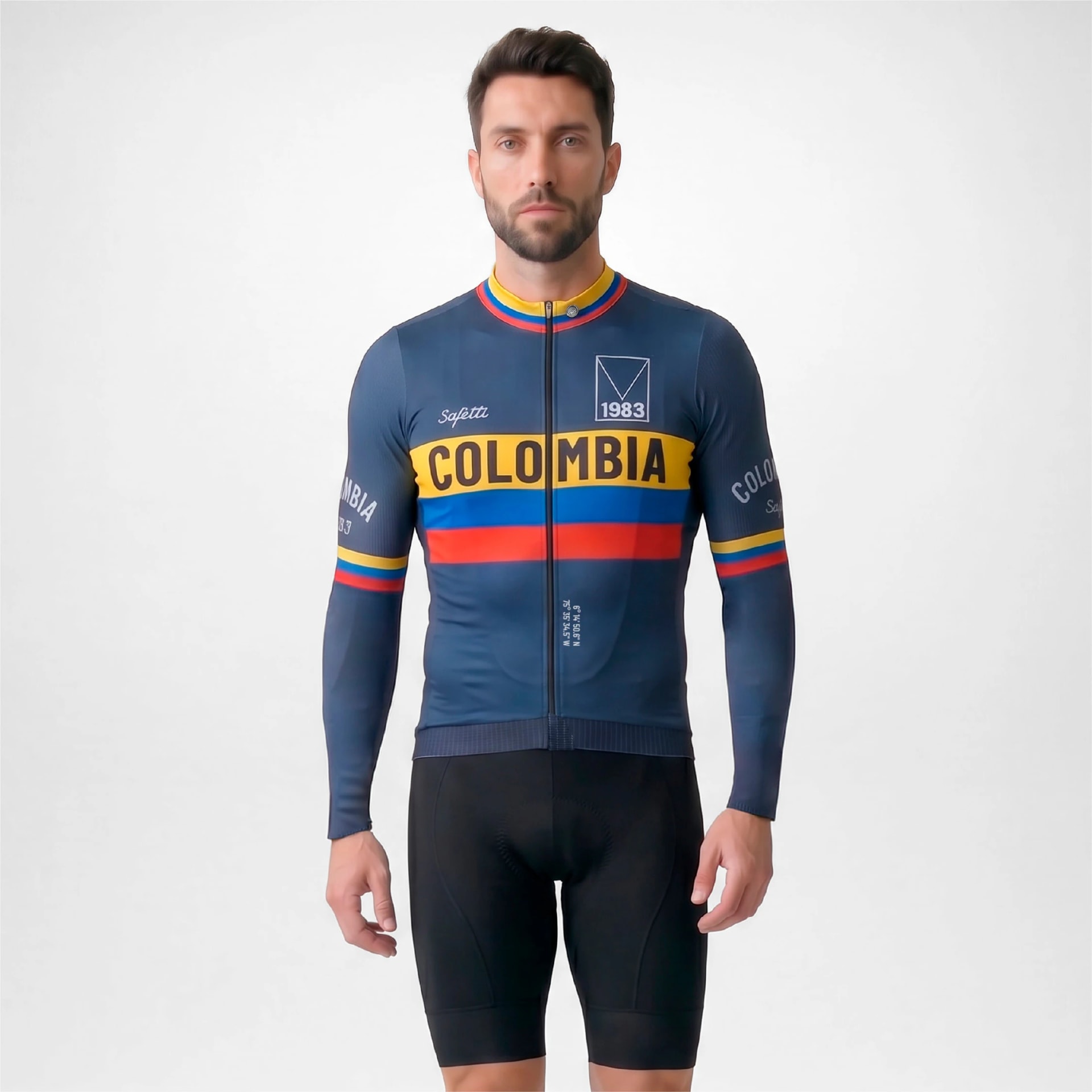 CAMISA CICLISMO MANGA LARGA COLOMBIA VARTA 26 PARA HOMBRE - imagen 1