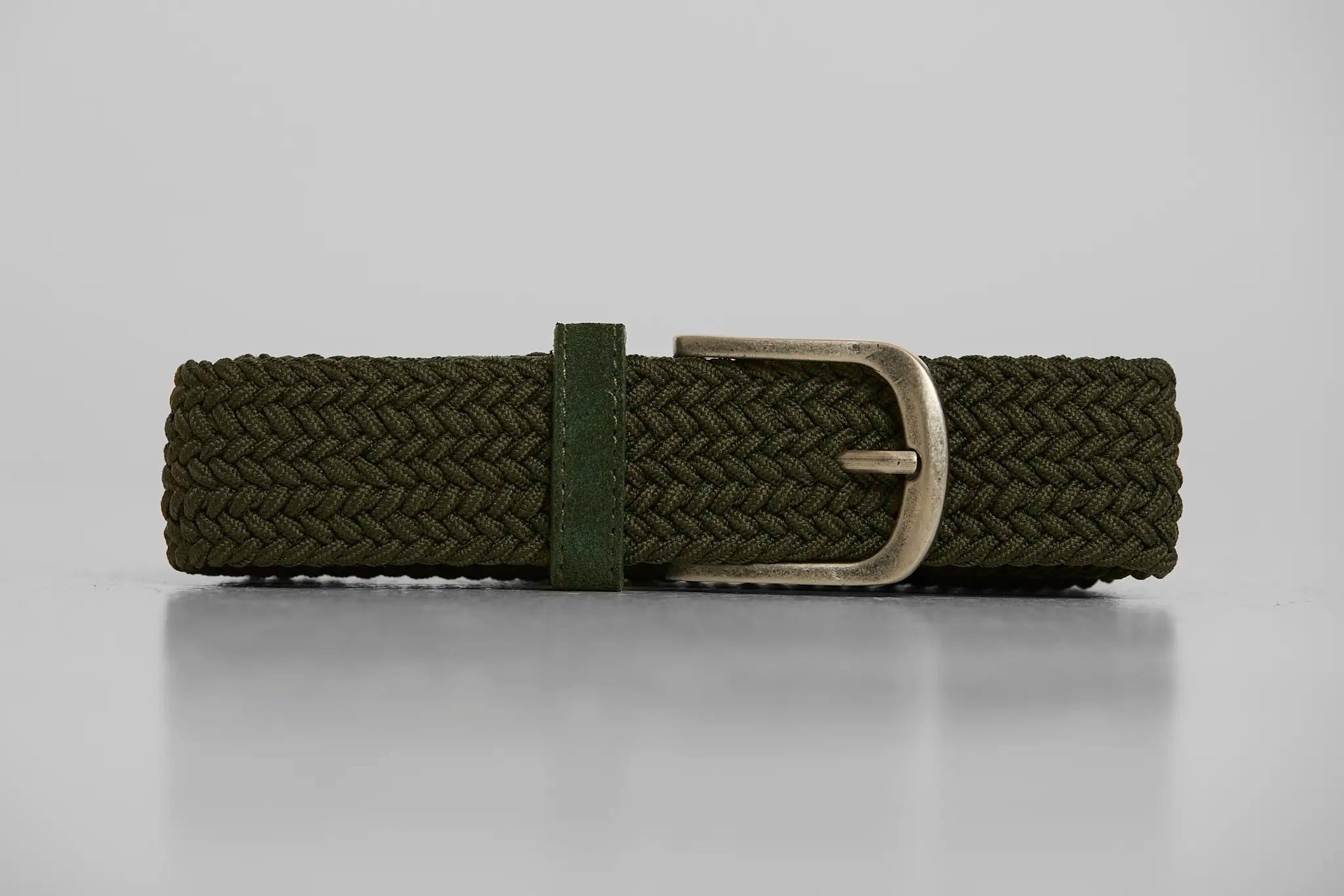 Cinturón Trenzado Verde Oliva - imagen 1