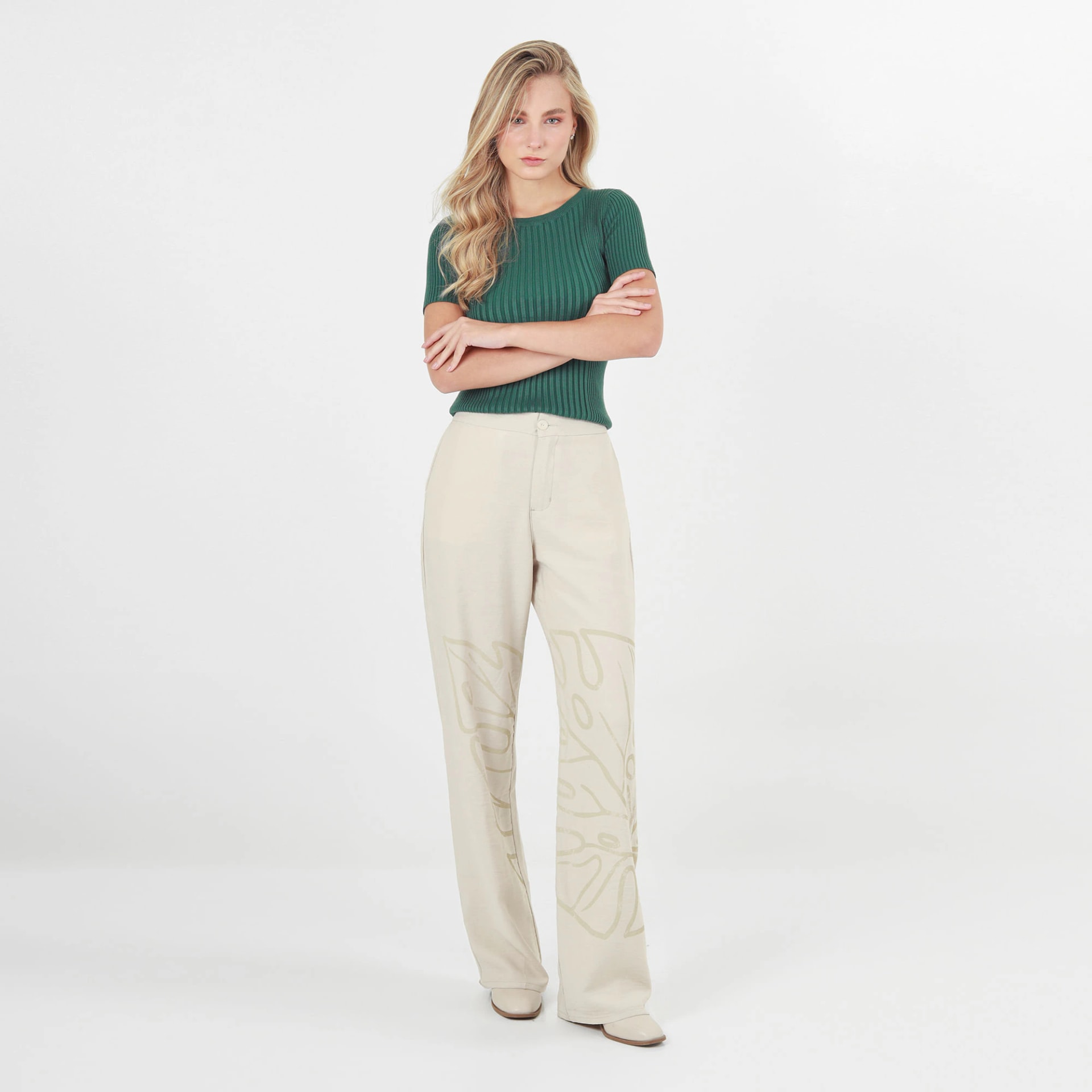 Pantalon Tiro Alto Bota Recta - imagen 1