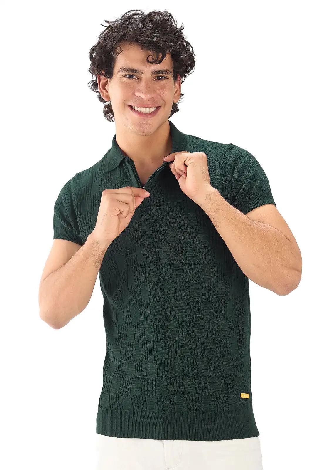 Camiseta Polo Cuadro Canales Cremallera - imagen 1