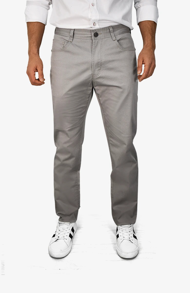 Pantalón Cinco Bolsillos Gris para Hombre - imagen 1
