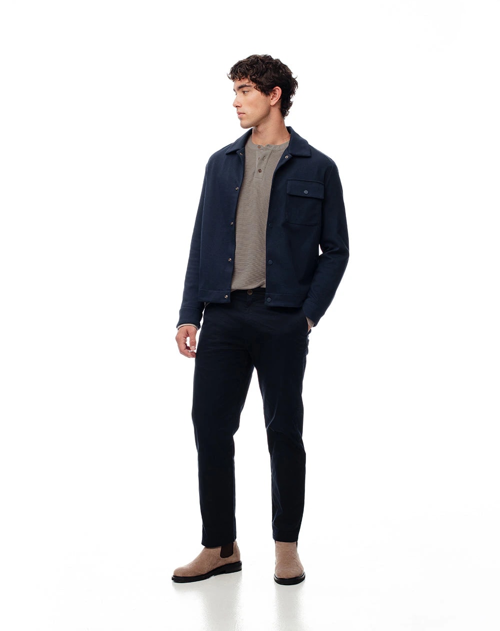 Pantalón regular tiro medio azul hombre - imagen 1