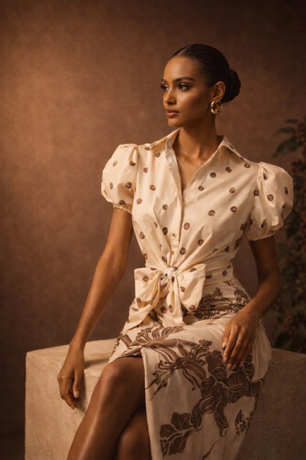 Blusa Filand Coffee Dots - imagen 1
