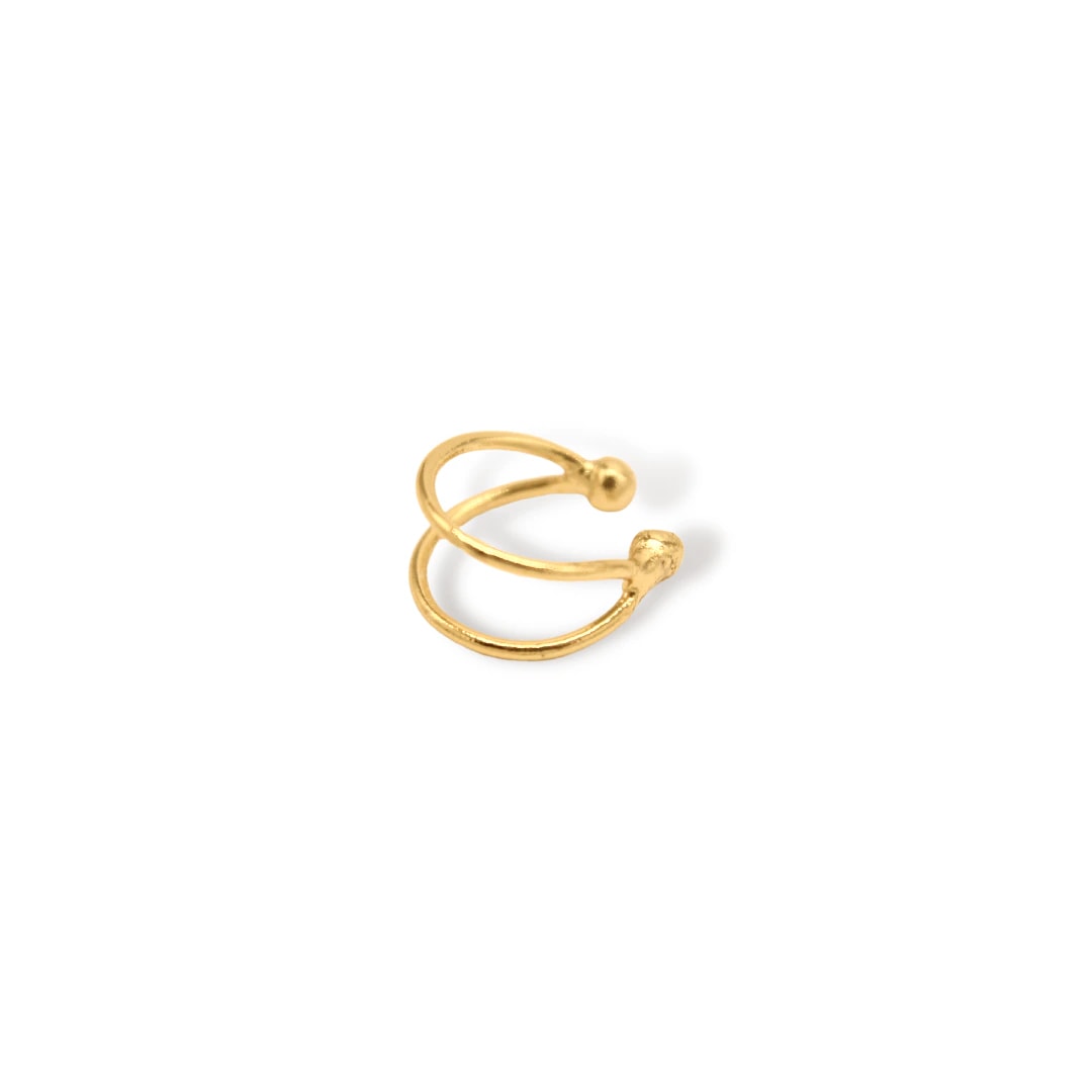 Earcuff liso de dos alambres - imagen 1